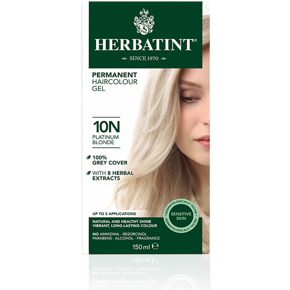 Herbatint Permanent Haircolour Gel 10N Platinum Blonde 150ml | Natonic