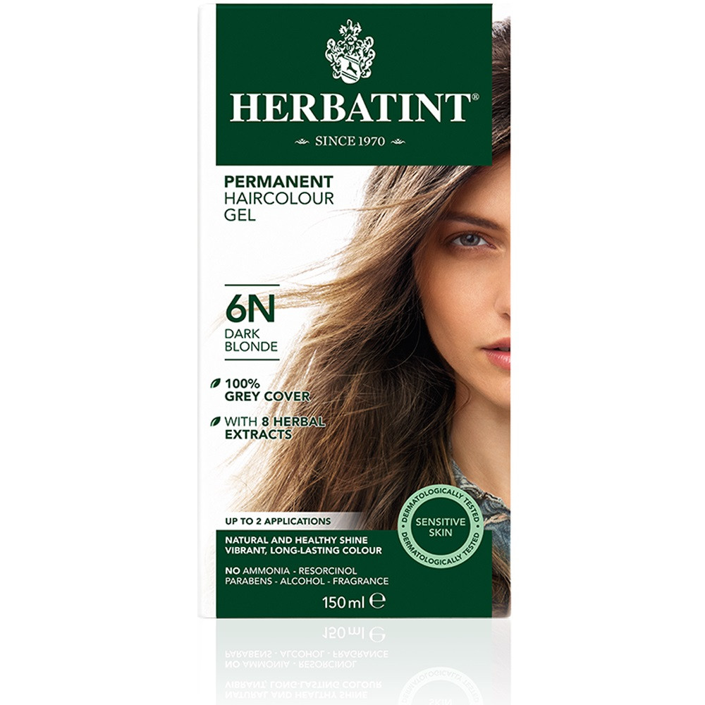 Herbatint Permanent Haircolour Gel 6N Dark Blonde 150ml I Natonic