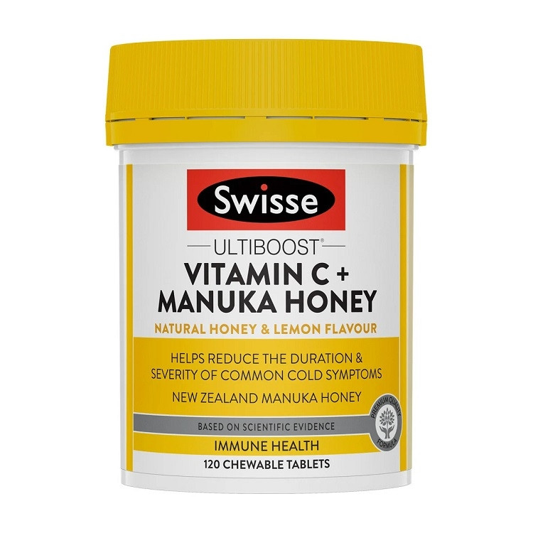 Swisse-Ultiboost Vitamin C + Manuka Honey 120 Chewable Tablets