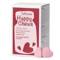 Unichi-Saffronia Happy Chews Elderberry Flavour 60 Chewable Tablets    