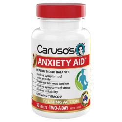 Caruso's Natural Health-Anxiety Aid 30 Tablets