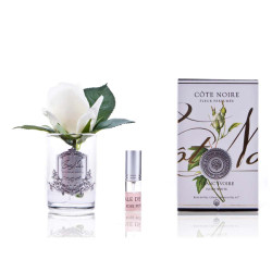 Cote Noire-Perfumed Natural Touch Rose Bud in Clear and Ivory White