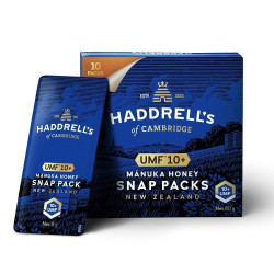 Haddrell's-UMF 10+ Manuka Honey Snap Packs 10 x 80g