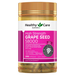 Healthy Care-High Strength Grape Seed 58000mg 200 Capsules