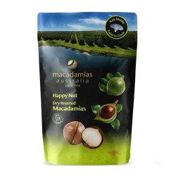 Macadamias Australia-Happy Dry Roasted Macadamias 225g