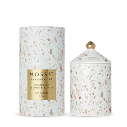 Moss St. Fragrances-Camellia & White Lotus Large Ceramic Candle 320g