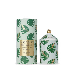 Moss St. Fragrances- Green Sage & Cedar Mini Ceramic Candle 100g