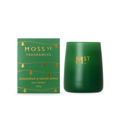 Moss St. Fragrances-Cinnamon & Green Apple Large Soy Candle 370g
