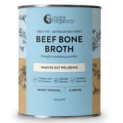 Nutra Organics-Beef Bone Broth Immune Gut Wellbeing Hearty Original Flavour 125g
