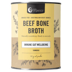 Nutra Organics-Beef Bone Broth Immune Gut Wellbeing Turmeric Flavour 125g