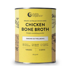 Nutra Organics-Chicken Bone Broth Immune Gut Wellbeing Turmeric Flavour 125g