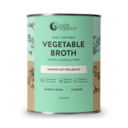 Nutra Organics-Vegetable Broth Immune Gut Wellbeing Garden Veggie 125g