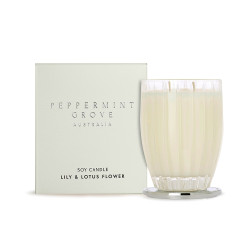 Peppermint Grove-Lily & Lotus Flower Soy Candle 350g