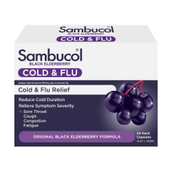 Sambucol-Black Elderberry Cold & Flu 24 Capsules