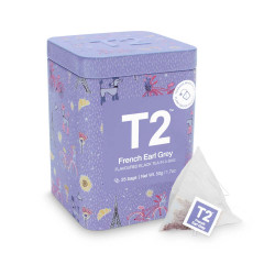 T2 Tea-French Earl Grey Tea Bag Icon Tin 25 Pack