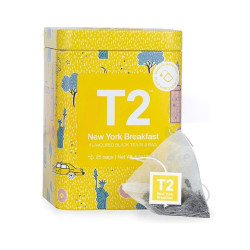 T2 Tea-New York Breakfast Tea Bag Icon Tin 25 Pack
