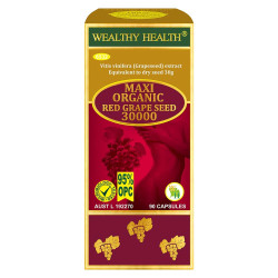 Wealthy Health-Maxi Organic Red Grape Seed 30000 90 Capsules