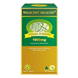 Wealthy Health-Organic Spirulina 1000mg 365 Tablets