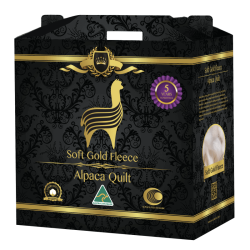 Woolcomfort-Soft Gold Apaca Fleece 100% Alpaca Wool Quilt Single 500GSM