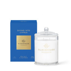 Glasshouse Fragrances-Diving Into Cyprus Triple Scented Soy Candle 380g