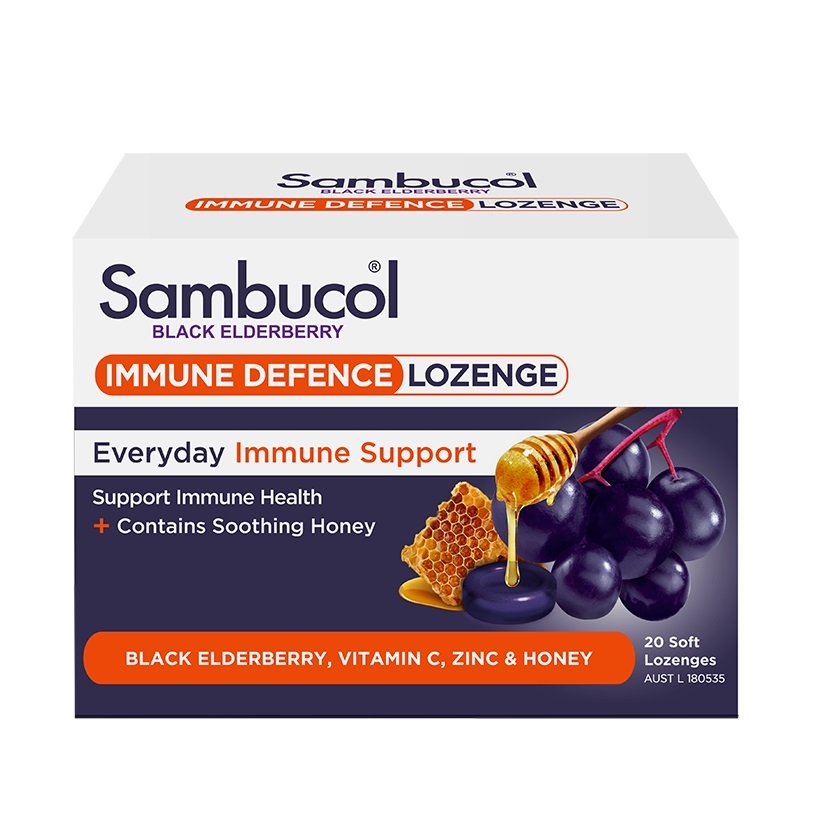 Sambucol Black Elderberry Throat Lozenges 20 Lozenges | Natonic